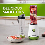 Active Personal Blender & Smoothie Maker – 350W Motor with 2 Portable 600ml Bottles & Leak-Proof Lids – White & Green