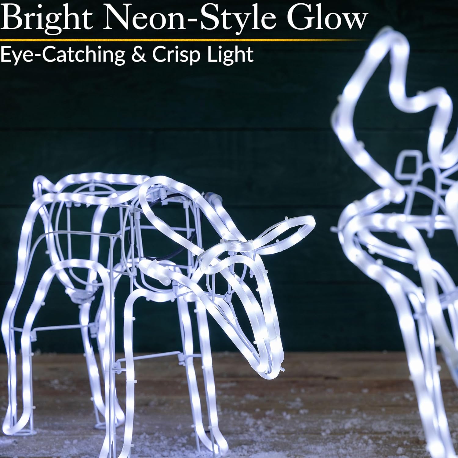 LED reindeer silhouettes for garden and driveway