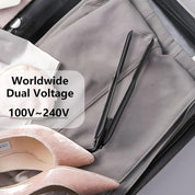 Pencil Hair Straightener for Short Hair, Dual Voltage, Adjustable Temp & Auto Shut-Off