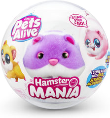 Interactive Hamstermania Purple Hamster Toy – 20+ Sounds & Rolling Ball Fun