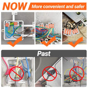 50pcs Wire Connectors, Preciva Electrical ConnectorBlocks, 3-Way Compact Cable Lever Nut Assortment Conductor, Terminal Block Quick Spring Connector with Clamp 3-Port