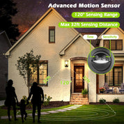 Outdoor Wall Lights with Motion Sensor, Waterproof Anti-Rust Aluminium Wall Lantern Sconce, Black Mains Powered E27 Base Glass Outside Light for Patio Garage Porch (Bulb Not Included)