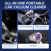 Handheld Mini Vacuum 4-in-1 Cordless Car Cleaner Silver Purple