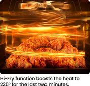 Air Fryer 3.75L – Compact Hi-Fry Technology for Crisp Results, Easy-View Window, 4 Presets, Touch Controls – Black
