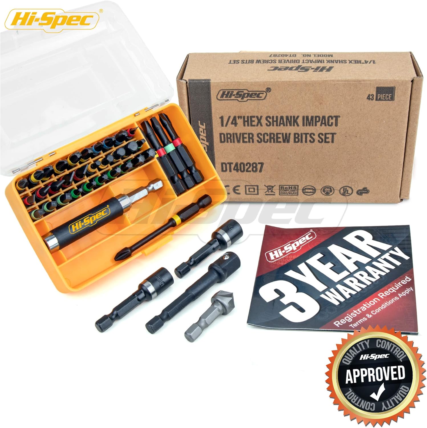 44pc Impact Drill Driver Screw Bit Set
