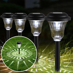 Solar Lights Outdoor Garden, 8 Pack Pathway Lighting Waterproof, Auto On/Off Outside Lights for Garden, Patio, Yard, Walkway, Lawn