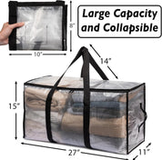 ClearSpace Oversized Moving Bags, 2-Pack – Heavy-Duty Storage Totes with Zippers & Handles