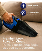KEPLIN Black/Blue Cordless Handheld Vacuum Cleaner – Wet & Dry, 30-Min Runtime