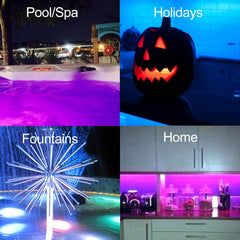 Underwater Remote Controlled LED Color Changing Light for Bathtub or spa - Battery Operated - Size 2.75 in.