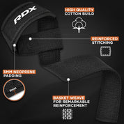 Heavy-Duty Cotton Weight Lifting Straps – Padded Anti-Slip Wrist Wraps for Men & Women