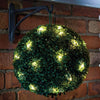 28cm Solar Powered Topiary Ball with 20 Led Lights 2 Functions Hanging Topiary Ball Light Green (2 Topiary)