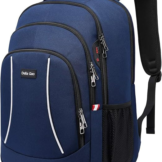 Extra Large Anti-Theft Laptop Backpack with USB Charging Port for Travel & Work
