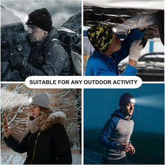 Four scenes showing people in various outdoor settings with text 'Suitable for any outdoor activity'.