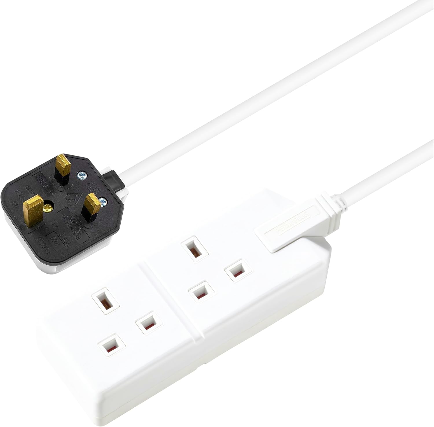 Two Socket Heavy Duty Extension Lead 4m Unswitched