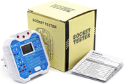 KAIWEETS HT106E Socket Tester UK, RCD Plug Socket Tester Electrical Voltage Tester with LCD Display for Neutral/Live/EarthWire/RCD Testing, CAT II 300V, Includes 7 Visual Indications and Wiring Legend