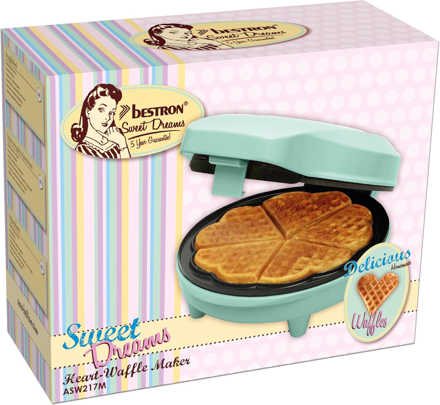 Mini Animal Cookie & Waffle Maker – 700W, Non-Stick Plates, Baking Indicator Light, Blue, Fun Mini Treats