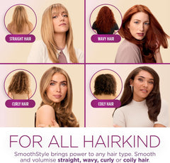 Heated Hair Brush & Comb with Wet/Dry Modes, 3 Temps for Smooth & Voluminous Hair