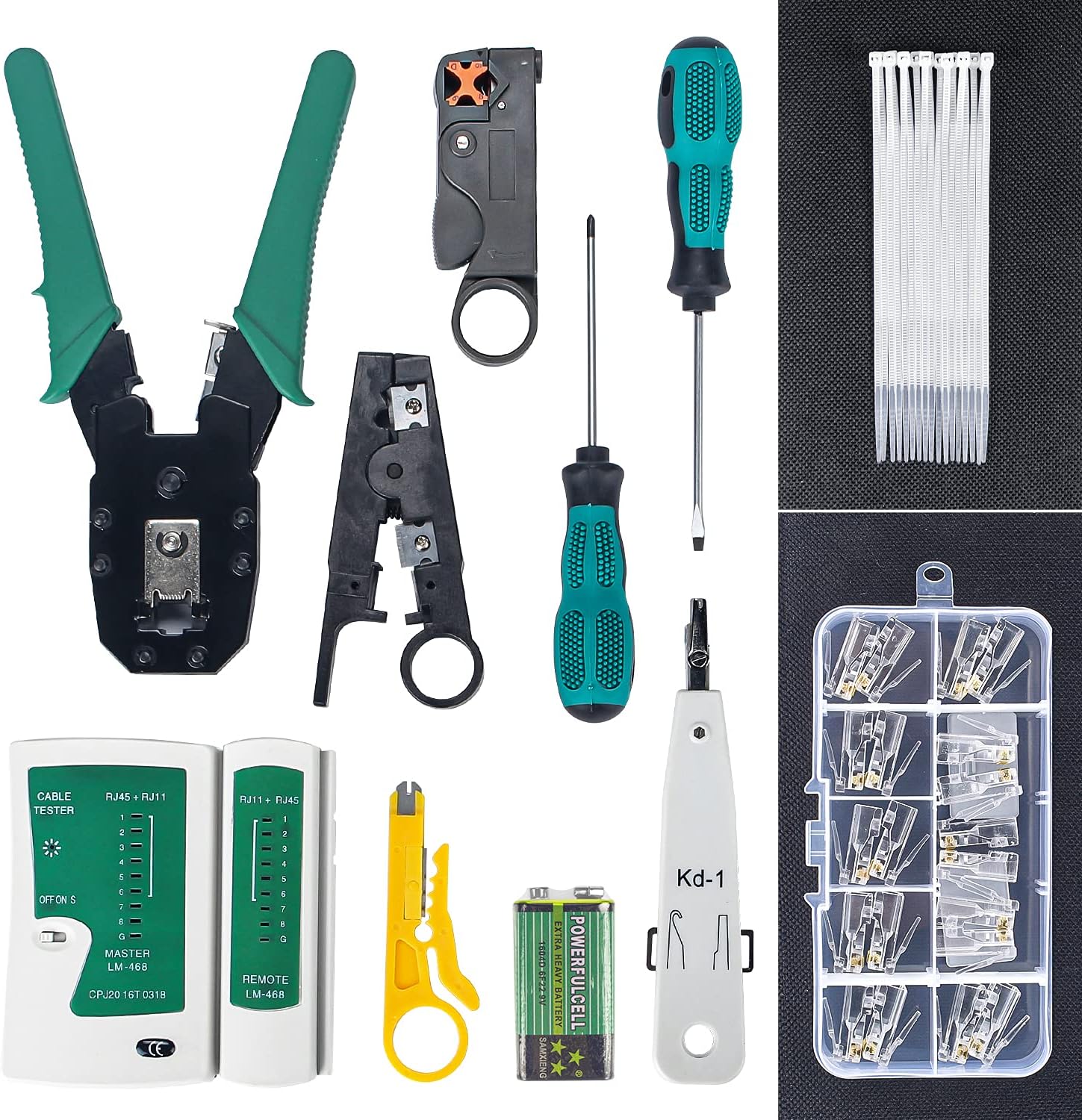 12-in-1 Network Tool Kit with Crimping & Tester Tools