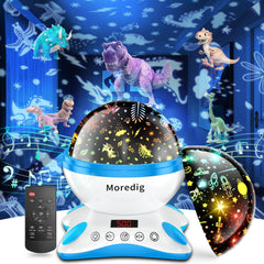 Baby Projector Night Light, 12 Music & Timer, Remote-Controlled, 8 Lighting Modes, for Kids' Bedroom, Black & White, Gift for Boys & Girls