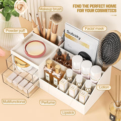 Makeup Organiser with Drawers – Skincare & Cosmetic Storage for Bedroom & Bathroom