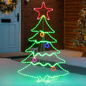 Twinkling star and baubles LED Christmas decoration