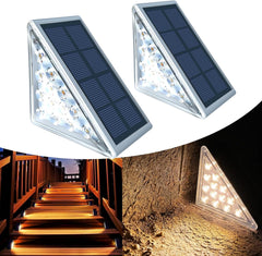 8PCS Solar Step Lights, IP67 Waterproof Cool White LED for Outdoor Decking, Pathways, and Garden Walkways