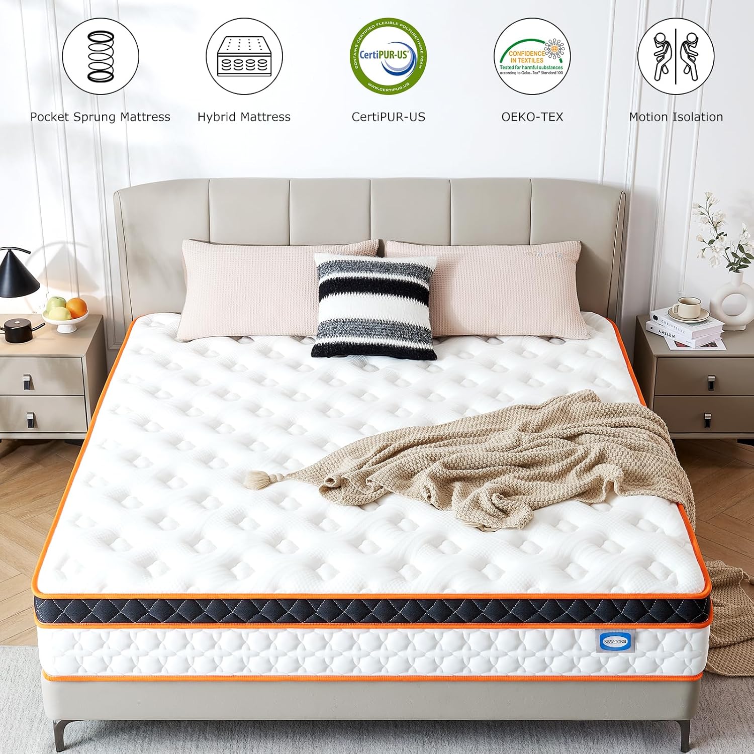 Single 3FT Gel Memory Foam & Pocket Spring Mattress – Medium-Firm Orthopedic 135x190x23cm