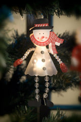 Indoor Light Set – 10 Hanging Snowmen with 20 Clear LEDs, Perfect for Festive Decoration and Creating a Cheerful Atmosphere in Your Home