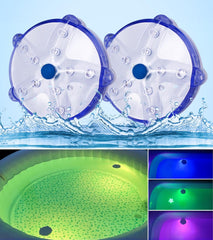 Bath Spa Lights, Floating Color-Changing Submersible Starfish Lights, IP68 Waterproof, 2PCS