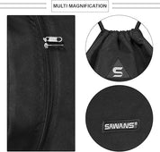 Drawstring Gym Sport Bag – Waterproof Zipper Backpack for Travel, School & Hiking