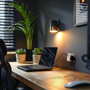 Three Socket Fused Wall Plug Adaptor with USB A & C Ports