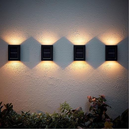 4 Pack Solar Outdoor Wall Light