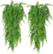 Huryfox Artificial Hanging Fern Vine – Faux Ivy Greenery for Indoor & Outdoor Home Décor