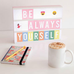 Pink A4 LED Cinema Light Box with Letters