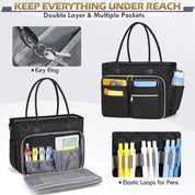 Women’s Laptop Tote Bag – 15.6" Work, Teacher & Nurse Briefcase with Insulated Pocket