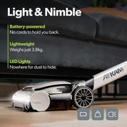 Gtech AirRAM 3 Cordless Vacuum Cleaner White/Purple Lightweight 60W