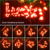 LED Fairy String Lights, 2M 20 LED Battery Operated Waterproof Copper Wire Lights for Indoor & Outdoor Décor, Christmas, Valentine, Birthday (Red, Pack of 5)