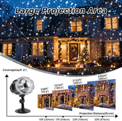 Remote Control LED Snowfall Effect Projector Light for Outdoor Decor