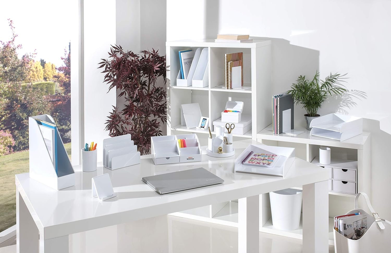 White Hi-Gloss Plastic Cube – 3-Drawer Stackable Storage Box for Makeup & Jewellery