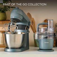 KZM35.000GY Go Collection Stand Mixer – 1400W Tilt-Head Electric Kitchen Mixer with 6.2L Bowl, Storm Blue