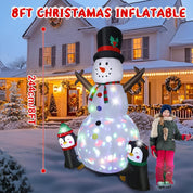Outdoor Christmas inflatable snowman decoration with LEDs