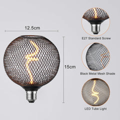 Oversized Dimmable E27 Metal Cage LED Globe Bulb