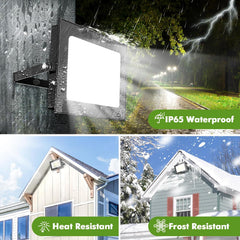 200W LED Floodlight Outdoor 2 Pack 20000LM Security Lights IP65 Waterproof for Yard, Garage, Warehouse, Parking Lot, Streets