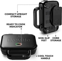 Ultimate Deep Fill Toastie Maker | 2 Slice Sandwich Toaster | Removable Plates
