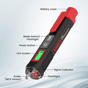 KAIWEETS HT100S Voltage Tester, Dual-Range 12V-1000V/70V 1000V Non-Contact Electric Tester, Sensitivity Electric Compact Pen with NCV, LED Flashlight, Buzzer Alarm, Wire Breakpoint Finder