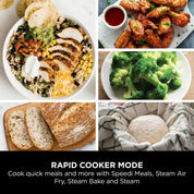 Speedi 10-in-1 Rapid Cooker Air Fryer & Multi Cooker 5.7L – Steam, Grill, Roast, Bake & More – 4 Portions – Sea Salt Grey – UK
