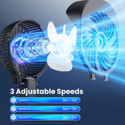 HandFan Hand Fan Water Cooling Battery Fan USB Battery Operated 3 Levels Mini Table Fan 2-in-1 with Laptop Multi Port Socket for Travel and Home