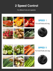500W Centrifugal Juicer Machine with Wide Mouth Feed Chute, 2 Speeds