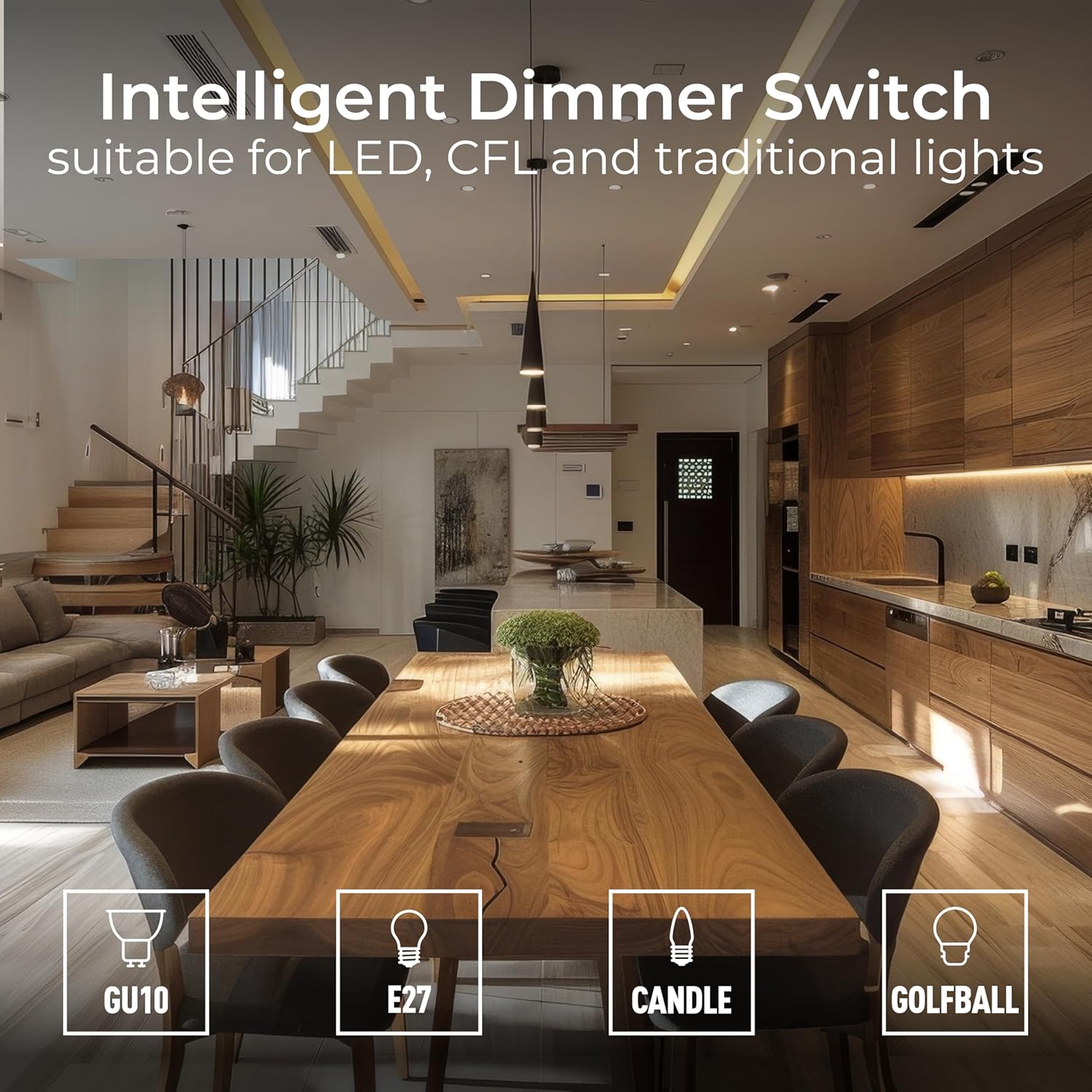 BG Electrical Intelligent Single Wall Dimmer Switch, 2 Way, Screwless Front Plate, Evolve, Polished Copper, 200W, PCDCP81B