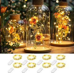 Fairy Lights, 12-Pack Battery Operated with 20 LED Copper Wire Lights, Ideal for DIY, Party, Patio, Decor, and Bedroom